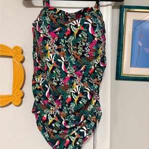 Tropical Print Swimsuit rainforest safari Boden 16 /18